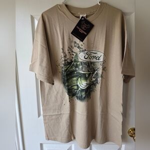 Ford Men's Tshirt Bass Fishing NWT True Timber Camo NWT Official Licensed